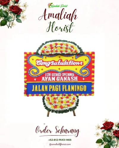Bunga Papan Congratulation di Taas